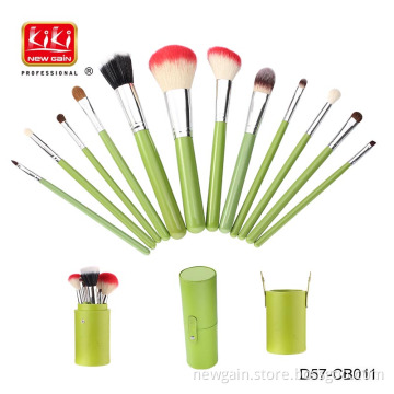 12 In 1 Cosmetic Brush Set.Cosmetic Tools. wooden handle makeup brush set